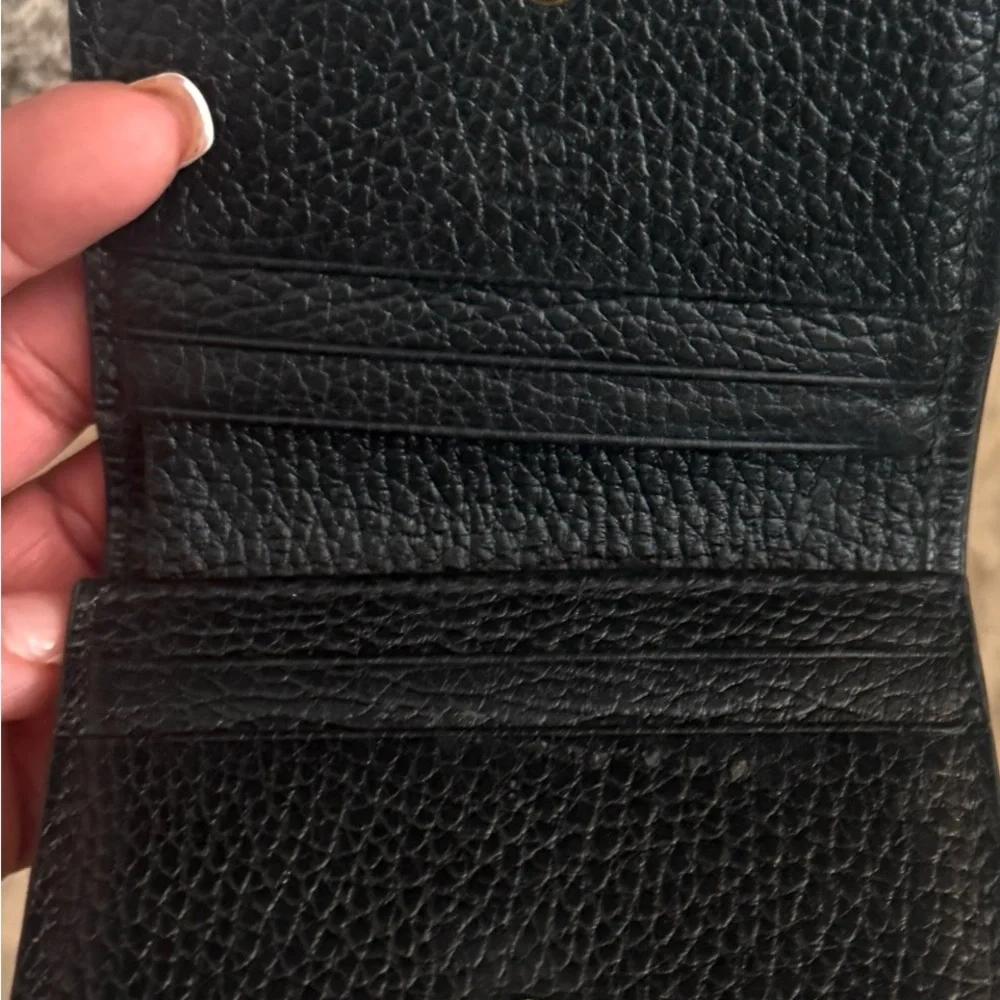 Gucci Black and Tan GG Pattern Wallet